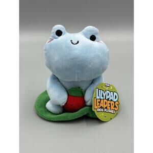 Ploofs LilyPad Leapers Frog Plushies Robert Plush 7” Stuffed Animal Light Blue